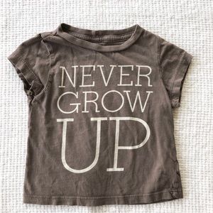 Peek Kids “never grow up!” T-shirt